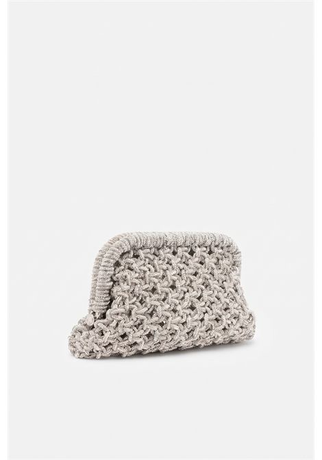 kaira Pochette argento intrecciata con pietre TWENTY FOURHAITCH | BAG061ARGENTO